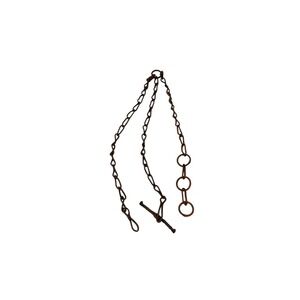 VINTAGE Antique bull or horse 3 piece leader neck chain Rust Primitive